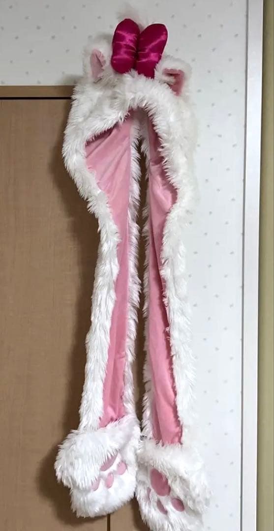 ディズニー　マリーちゃんマフラーキャップ