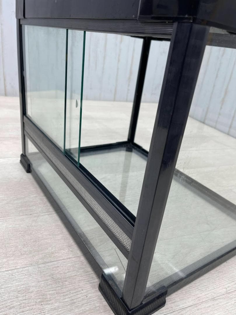爬虫類ケージ ガラス製 メッシュ蓋 58.5×44×45㎝ 飼育ケース