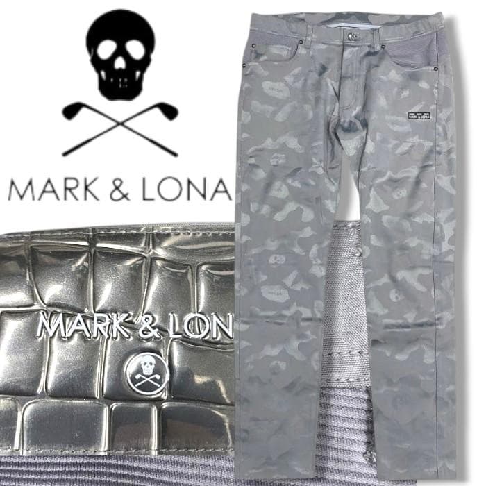 MARK & LONA ゴルフ カモフラ総柄 ロング パンツ 50 定価3.9万