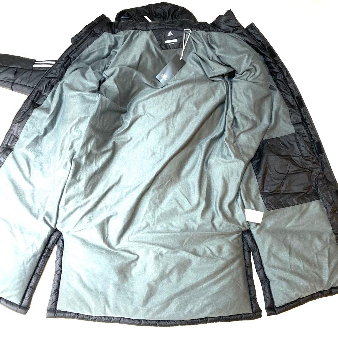 未使用新品タグつき　adidas フード付きロングダウンコート　160