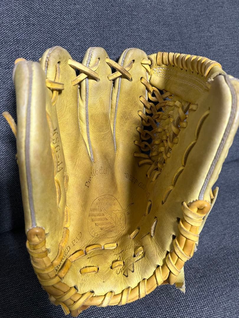 久保田スラッガー 少年用 左 軟式グローブ イエロー KSG-J4 中古 左投げ