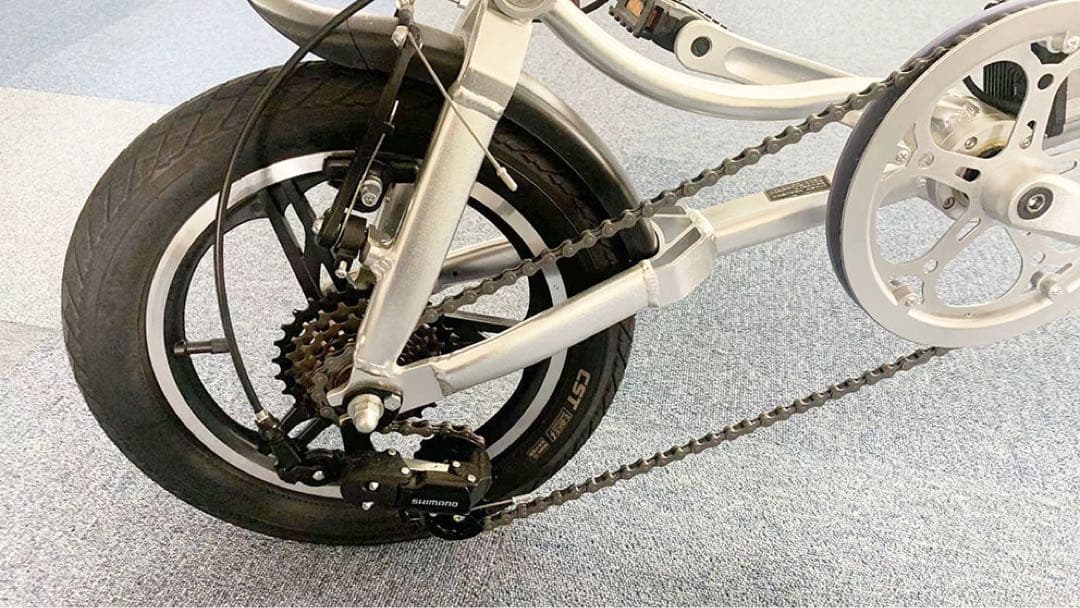 SHIMANO6段ギア　モベット電動自転車「FromA電動版」14インチシルバー