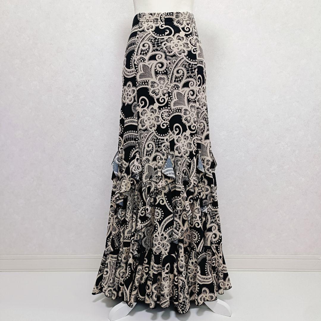 フラメンコ ファルダ 社交ダンス ロングスカート フリル マキシ丈 イチオク