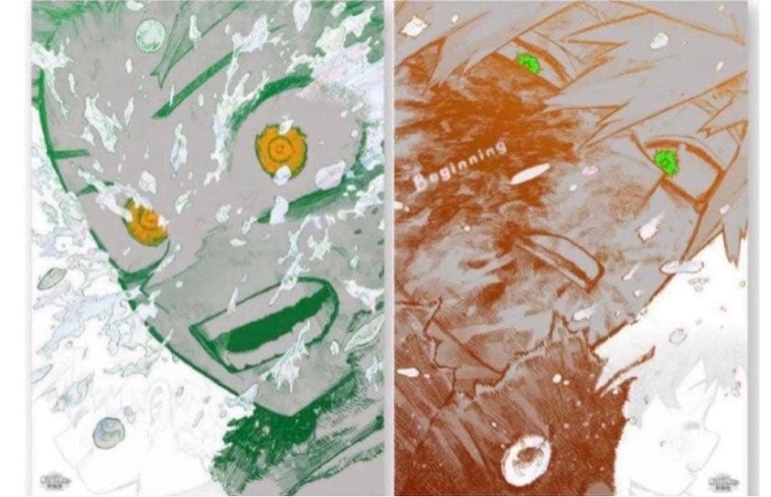 A2アートポスター The Beginning 緑谷出久 爆豪勝己 ヒロアカ展