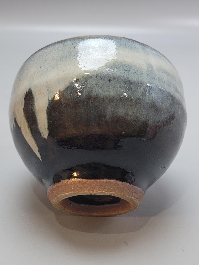 浜田晋作 造 掛合釉茶碗 共箱 未使用 DT551
