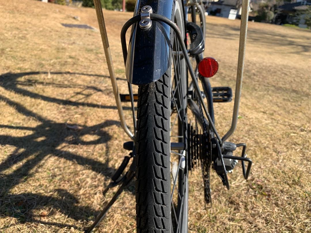 BRIDGESTONE シュライン黒 24インチ 自転車　カゴ付き