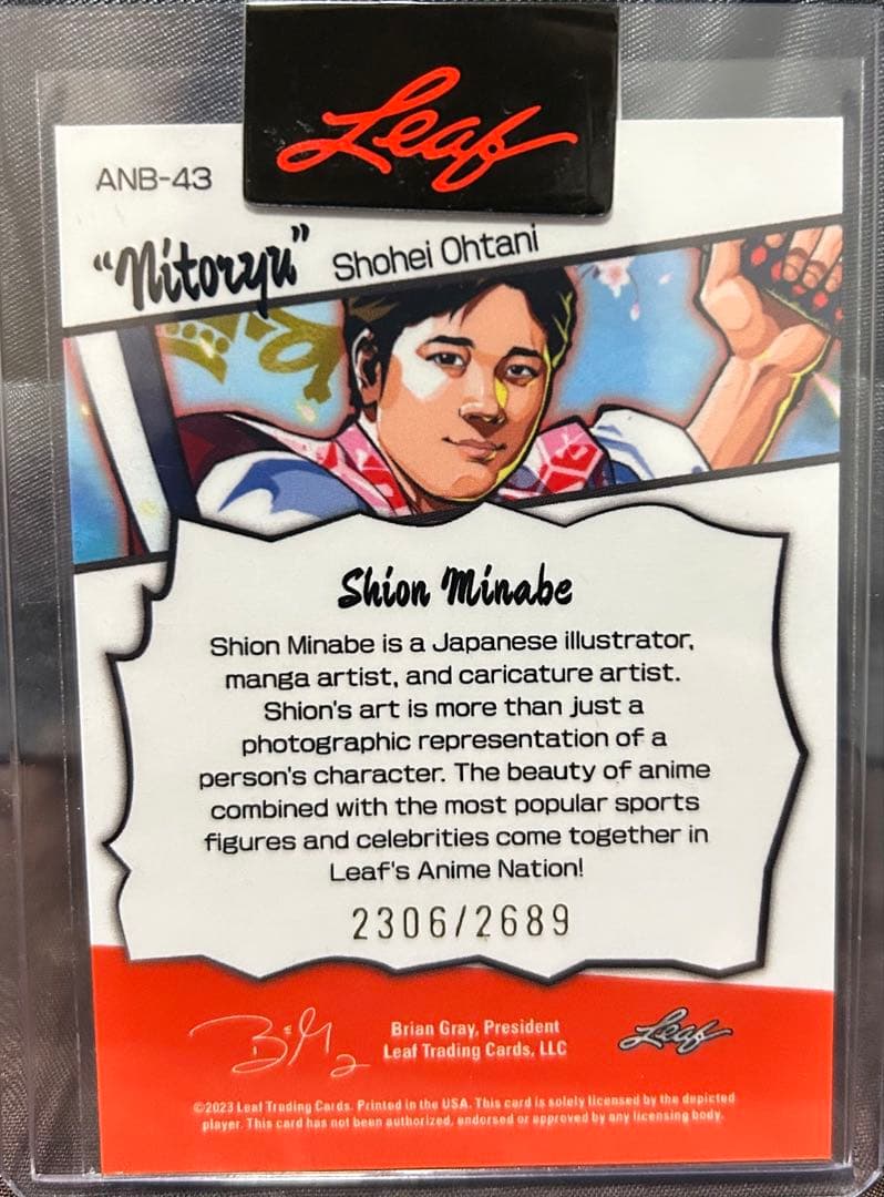 2023 leaf anime nation 大谷翔平　二刀流デザイン　②