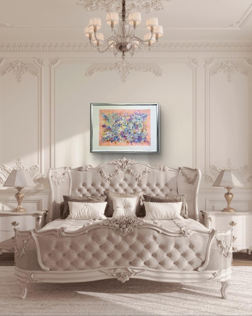 香水 / 抽象画 77×56㎝ B2 額縁セット 原画1点のみ モダンアート