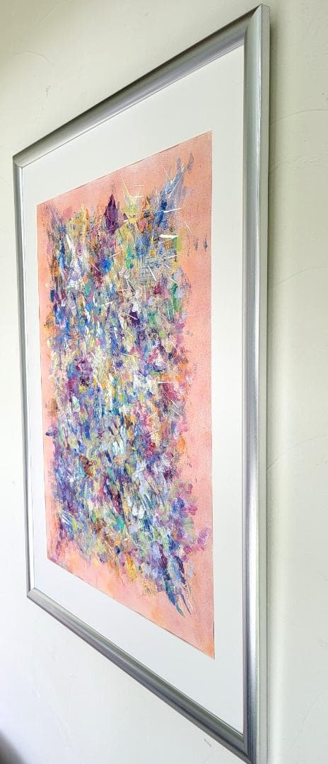 香水 / 抽象画 77×56㎝ B2 額縁セット 原画1点のみ モダンアート