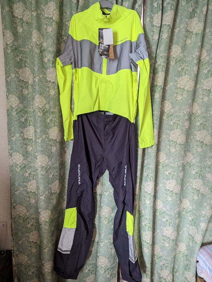 エンデュラ アーバンラミネート ウォータープルーフワンピース レインスーツ L