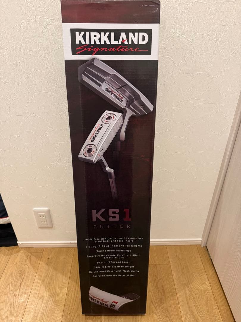 カークランドシグネチャー KS1 パター ヘッドカバー付き 右利き用 コストコ