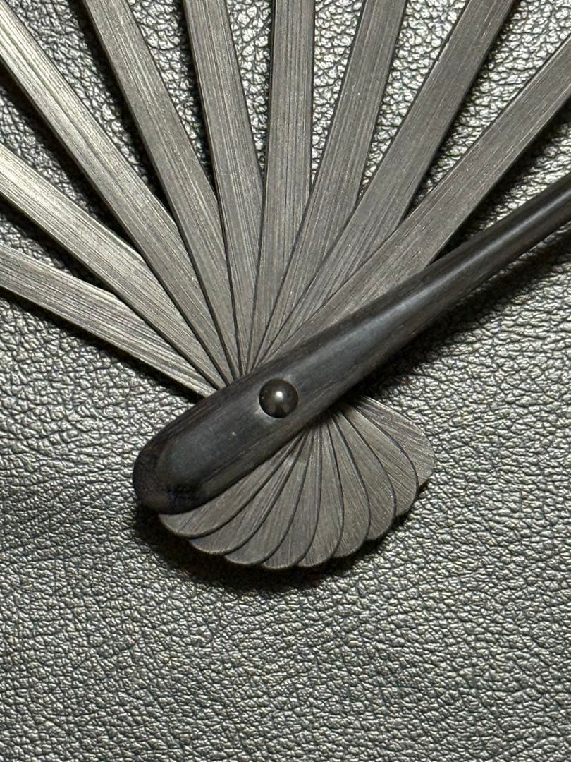 扇子　33cm 十松屋福井扇舗　波濤日輪図　負修羅扇　桐箱　仕舞扇　能楽　着物