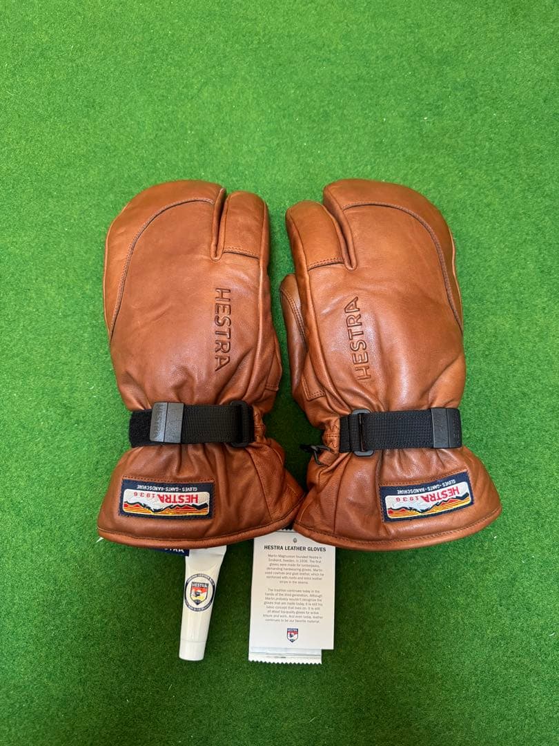 HESTRA 3-FINGER GTX FULL LEATHER サイズ9