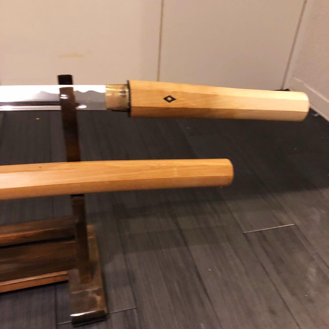 最高級模造刀 濃州関工　白鞘 太刀　樋入り刀身　居合刀 太刀　重みあり