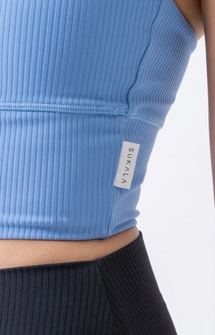 新品未使用WEB限定バックツイストセパレートタンクトップ スモークブラックS