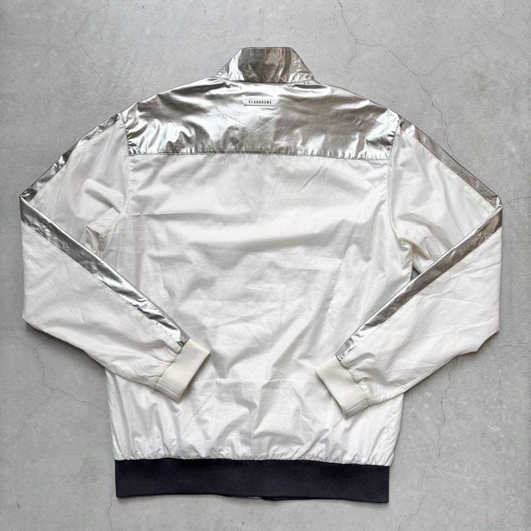 St ANDREWS ナイロン裏地メッシュ ダブルジップジャケット ロゴ M