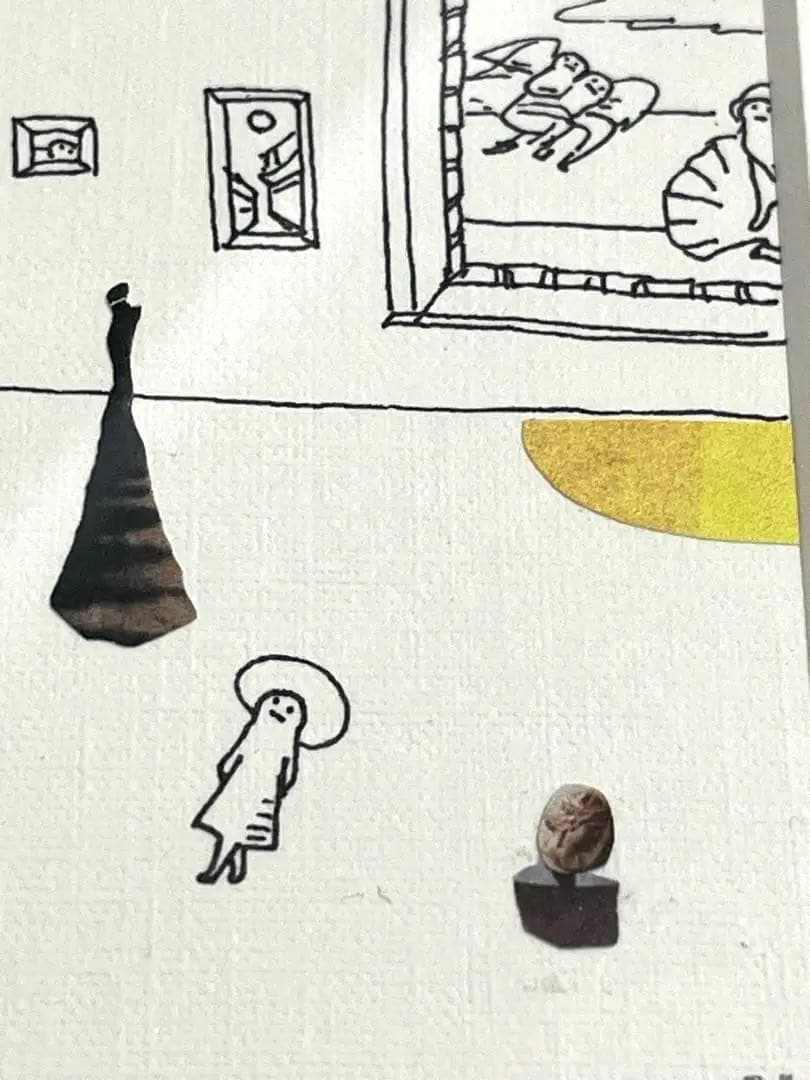 フジモトマイコ 絵画 1号 美術館の大きな絵と小さな絵（ブックレット付）