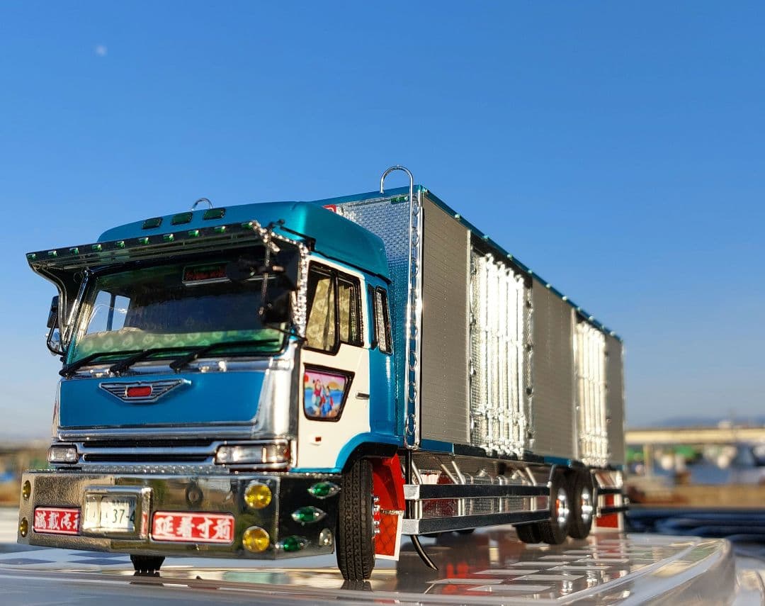 デコトラプラモデル アオシマ 1/32 日野 プロフィア テラヴィ 完成品