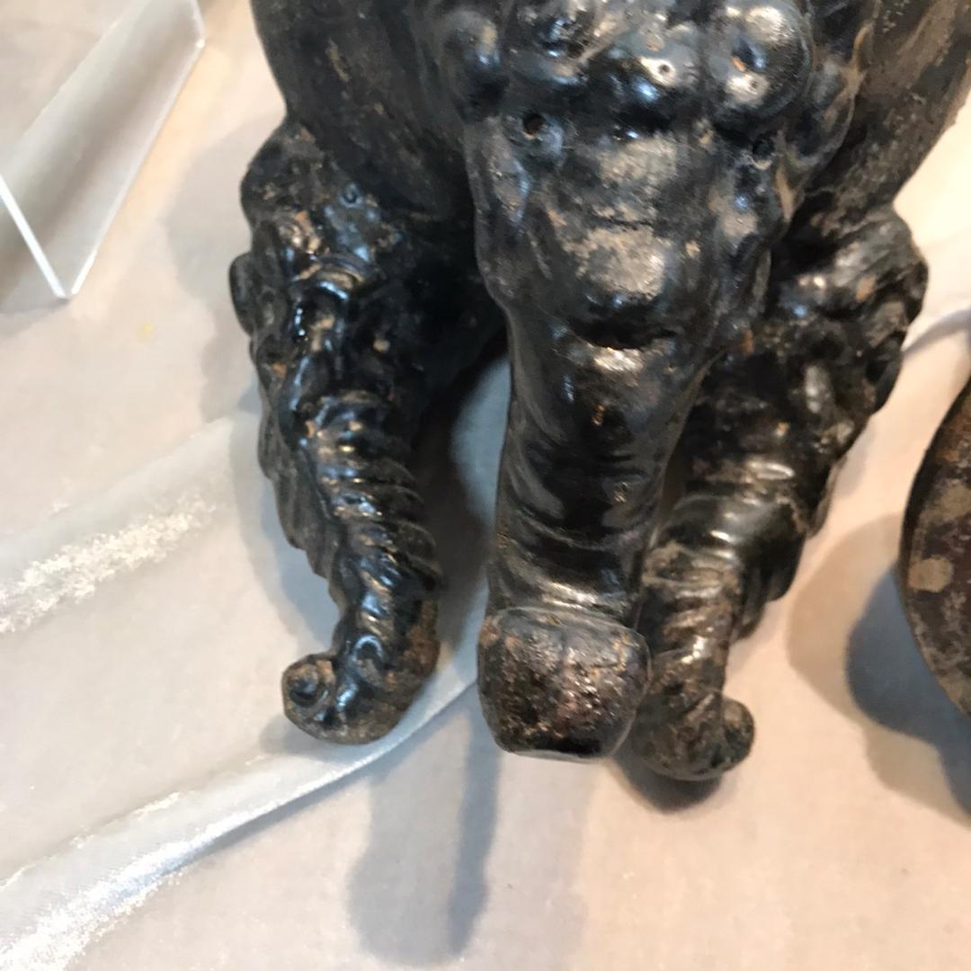 古唐津　獅子蓋三ツ足香炉　共箱