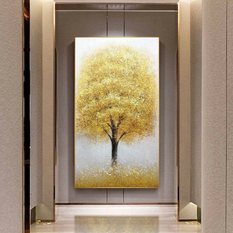 リビング装飾画の抽象的な手描きの油絵の玄関の廊下に掛けてあります。