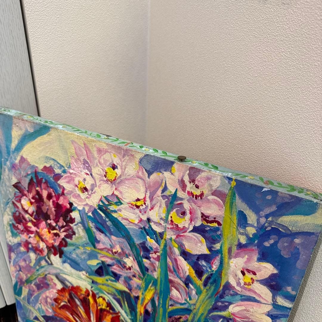 油彩　絵画　肉筆　M. Uehara 画 美術品