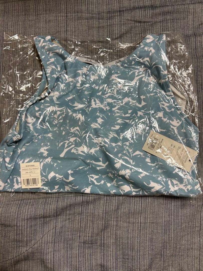 SUKALA アメリカンスリーブ　ショートタンクトップ　スモークグリーン　L