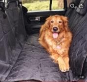 後部座席防水ドライブシート。カバー ブラック キルティング