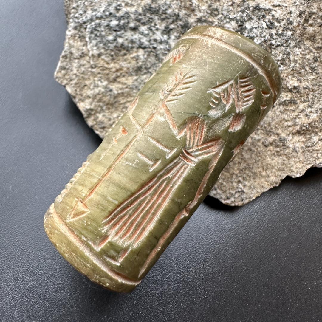 円筒印章 古代 メソポタミア文明 スタンプ 楔形文字 バビロン 1483