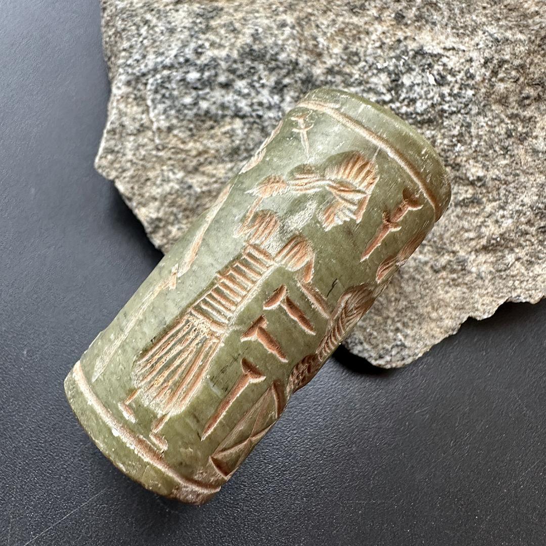 円筒印章 古代 メソポタミア文明 スタンプ 楔形文字 バビロン 1483