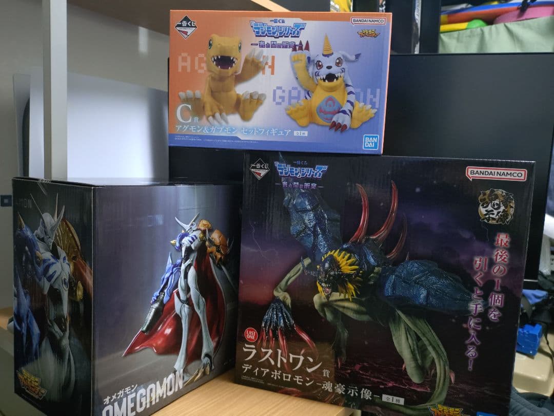 デジモン一番くじA賞オメガモン C賞アグモン&ガブモン　ラストワン賞　おまけ