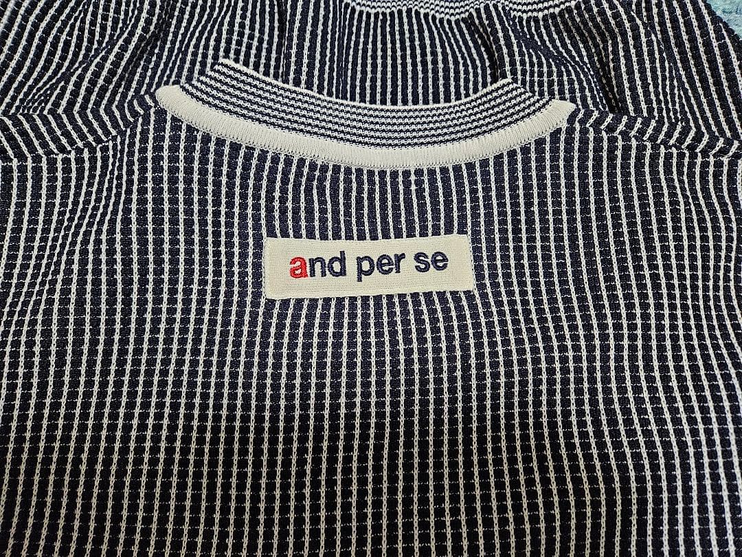 【美品】and per se アンパスィ Vネックセーター メンズゴルフウェア