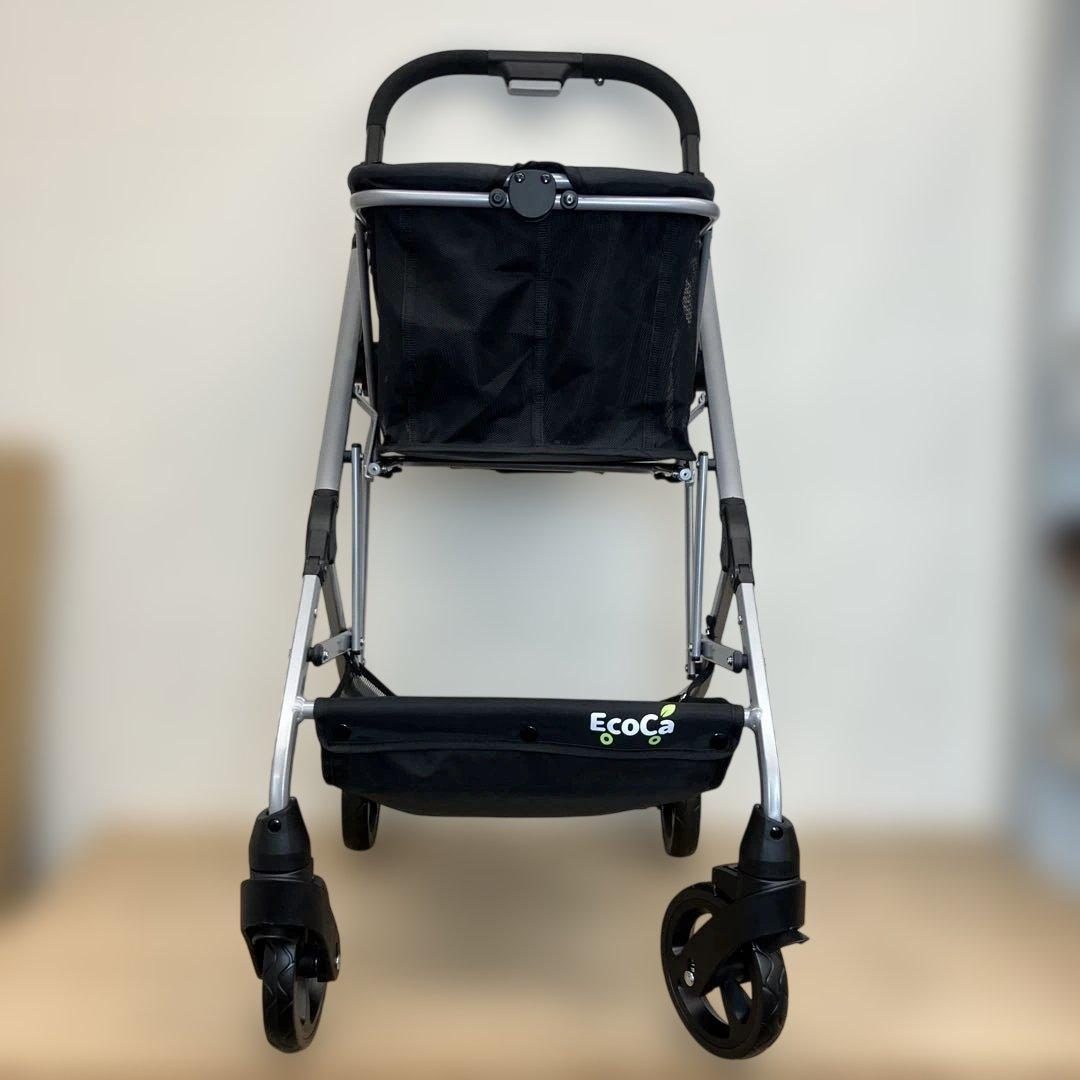 EcoCa 折りたたみ式ショッピングカート ブラック