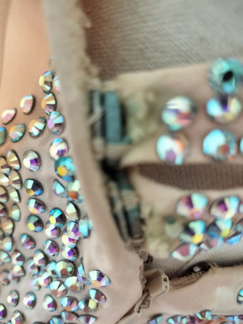 社交ダンス　サーモンピンクスタンダードドレス☆