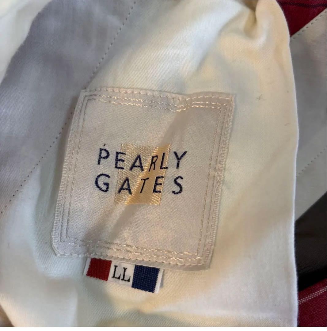 【PEARLY GATES】赤チェック柄ゴルフパンツ LL