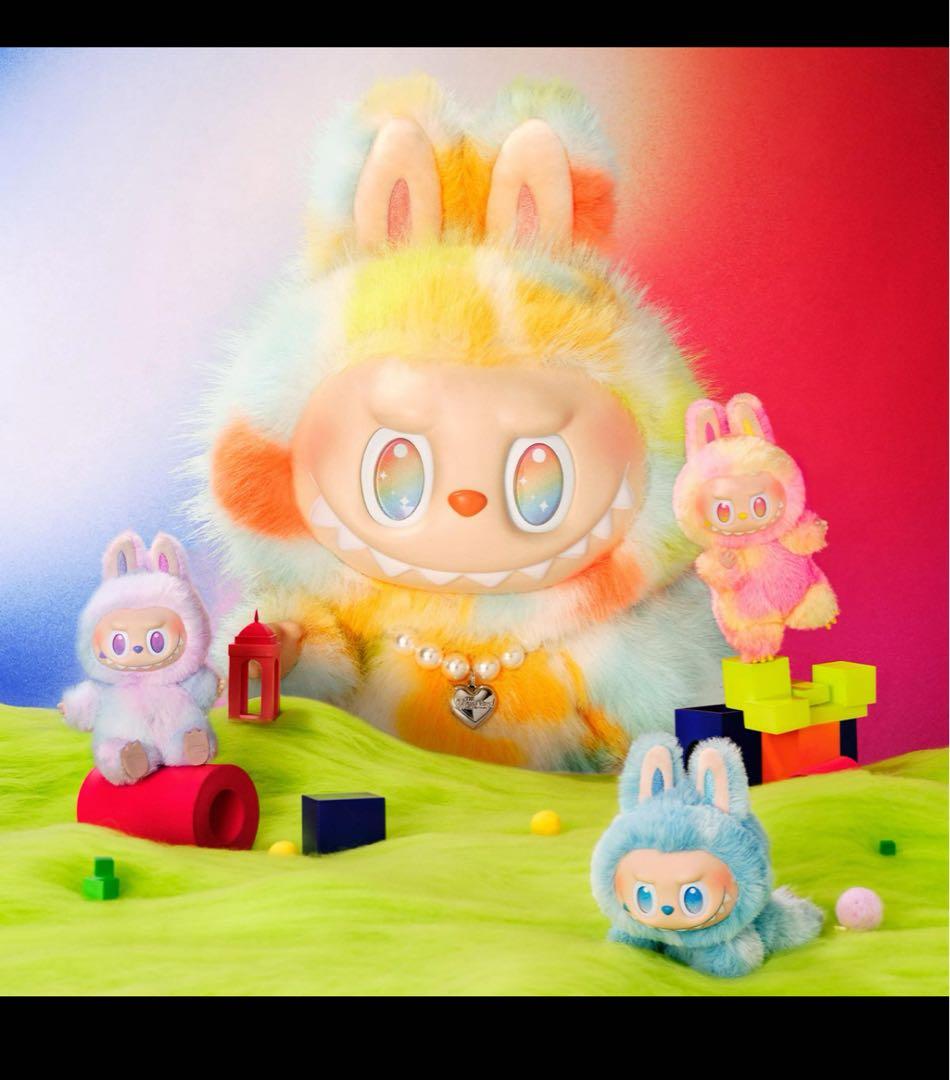 カラフルウサギ耳ぬいぐるみ