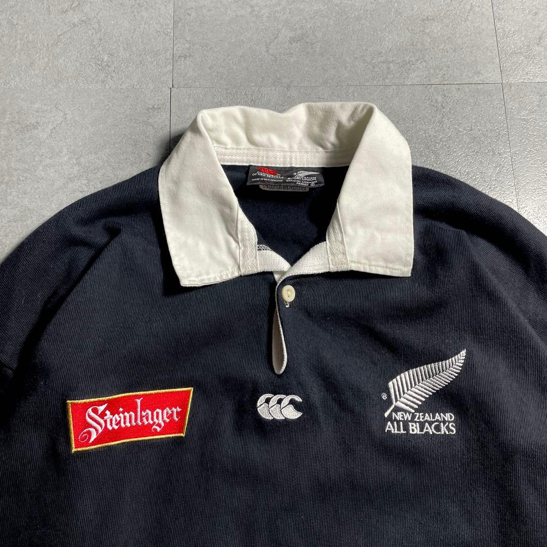 激レア✨️ 90s Canterbury ラガーシャツ オールブラックス L