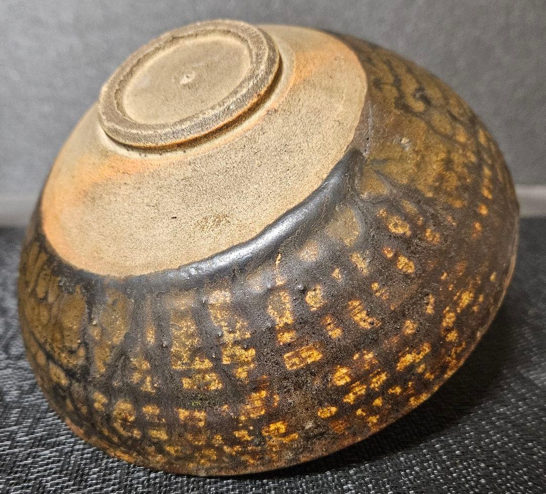 【名碗❗】中国古美術　古陶磁　古玩　明朝　磁州窯　蛇褐釉　大振り茶碗　鉢　茶道具