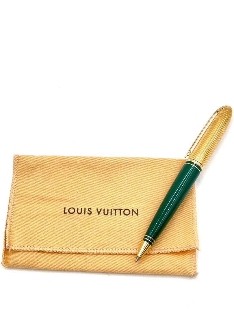 【ルィヴィトンボールペン　ドックラッカー】　N7662 筆記用具　緑　ゴールド