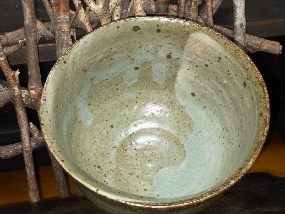 ♥値下げ！茶碗　古賀無量　絵唐津茶碗　岩井堂焼　共箱　骨董　古玩