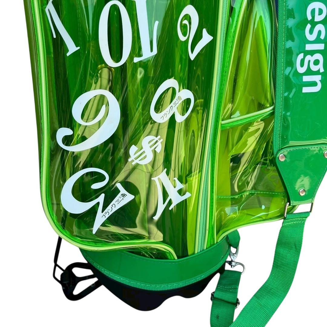 フランク三浦キャディバッグ イエローグリーン (透明緑色)