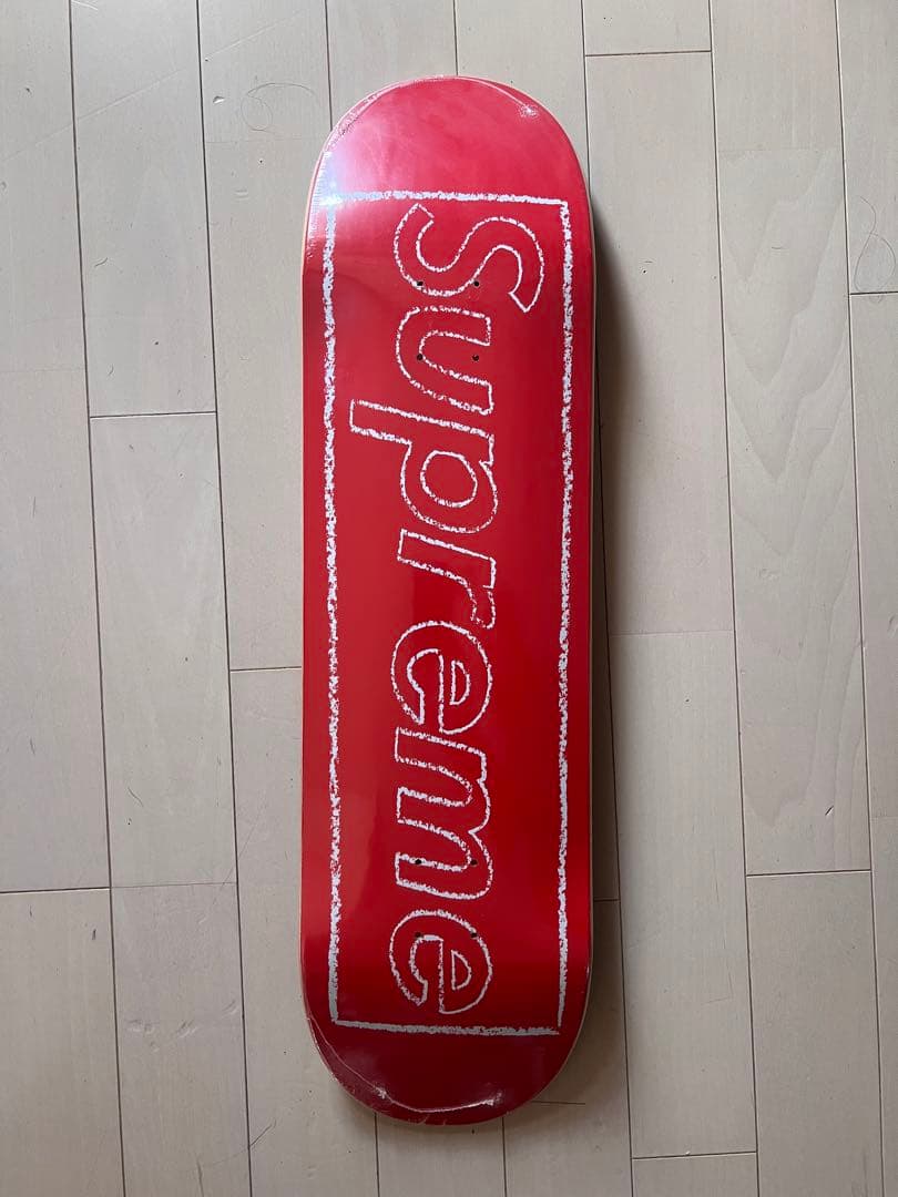 Supreme kaws スケートボード　赤