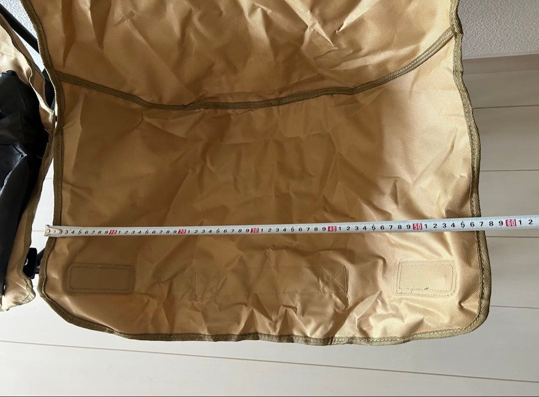 アウトドアチェア 2脚セット ベージュ 収納袋付き