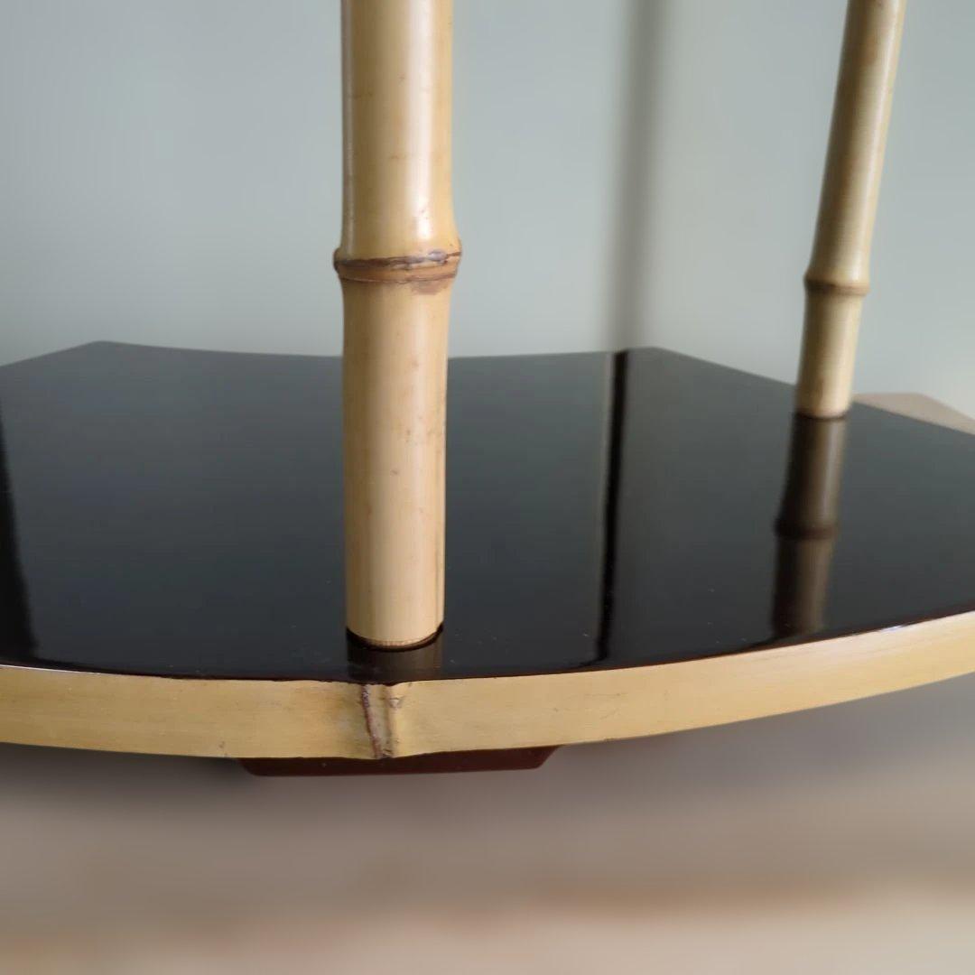 扇面棚 即中斎好 茶道具　棚　木製　漆器　組み立て式　在銘　木箱