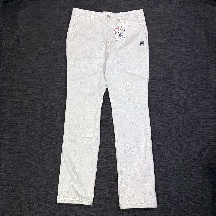 新品 フィラ ゴルフ 上下セット 高周波キルト ３層ボンディング カモ柄 白 L