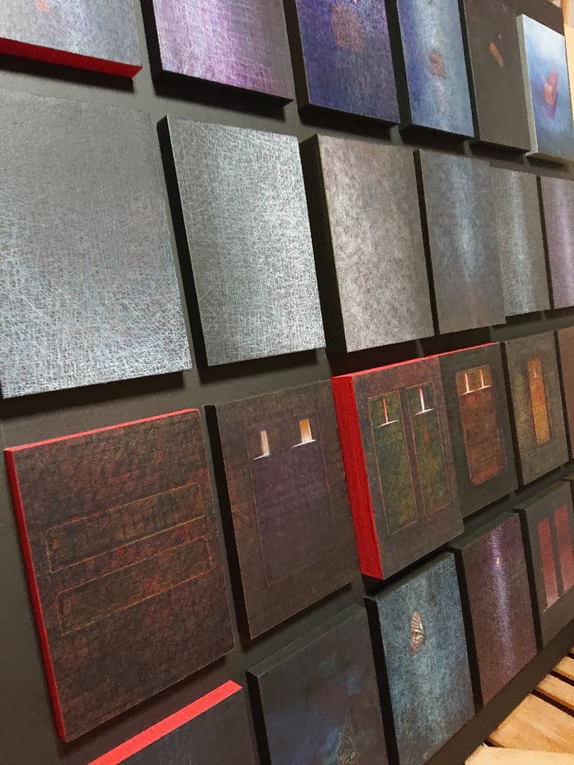 日本画家堤進の平面ポップアート 作品 。ミクストメディア。蝶と棺