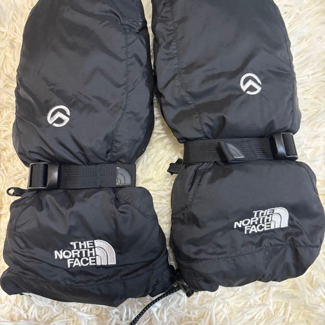 美品 ノースフェイス ダウン グローブ ミトン 黒 スノーボード 防寒 雪国