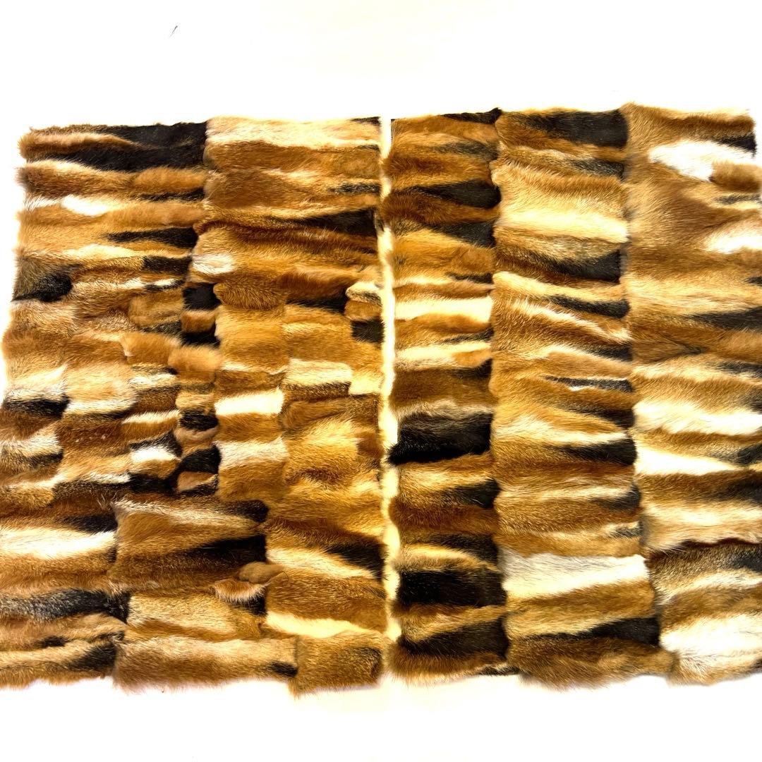 ファーカーミットチェア　赤狐毛皮敷物　キャンプ　シートカバー　フォックス　2枚組