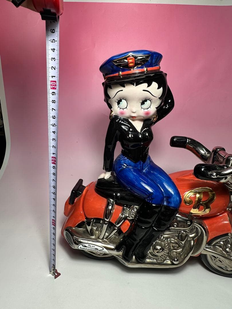 超希少 ベティ・ブープ Betty Boop バイク クッキージャー 外国製