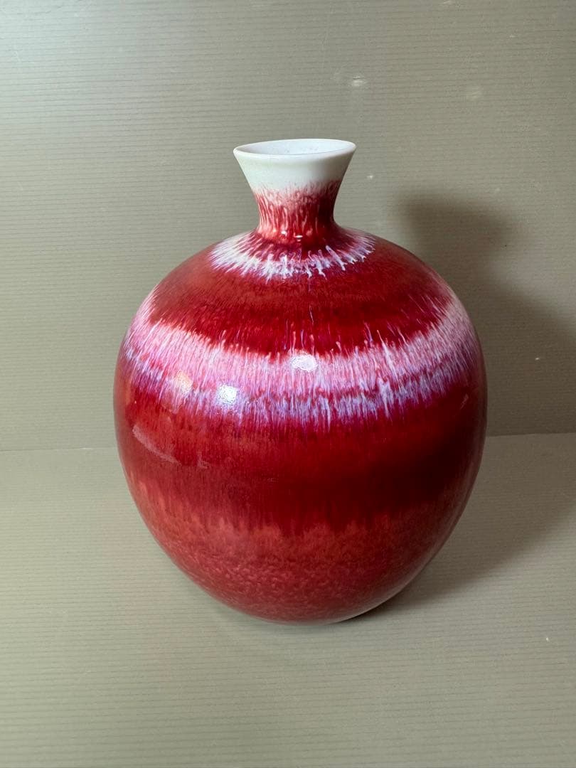2720 前田泰昭　辰砂　花瓶　壷