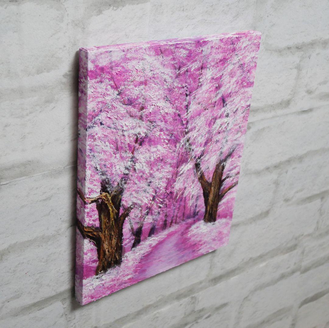 油絵 油彩 油彩画 絵画 絵【春の桜】